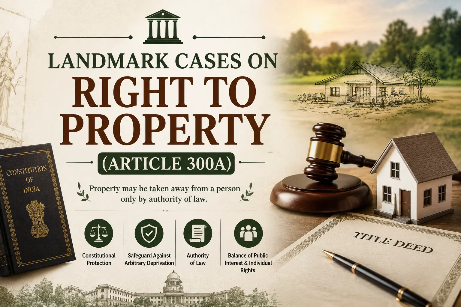 Landmark Cases on Right to Property (Article 300A)